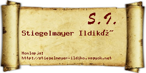 Stiegelmayer Ildikó névjegykártya
