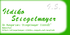 ildiko stiegelmayer business card